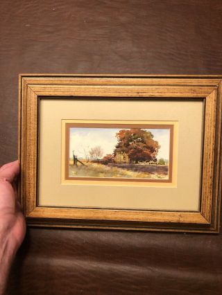Rare Watercolor Painting Indiana Listed Artist D.  Omer Seamon Signed