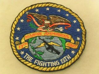 Rare Desert Storm Era 13th Marine Amphibious Unit Lg Back Jacket Patch