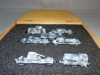 Marklin Z Scale Custom Wwii Armored Train Set In Winter Camo - Rare