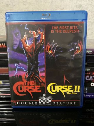 Rare Oop Scream Factory The Curse & Curse 2 Ii The Bite Double Movie Blu Ray