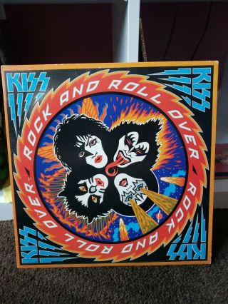 Kiss - Rock And Roll Over Lp Rare Teardrop Cover Vg