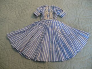 1956 Mme.  Alexander Cissy Skirt & Blouse - - Rare In Blue & White Stripe