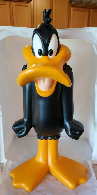 Warner Bros Rare Daffy Duck Big Fig Statue - 20 " - Angry - Looney Tunes - Retire