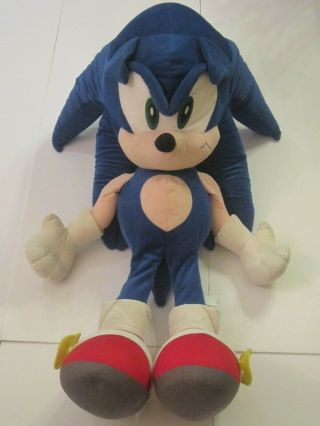 Giant Jumbo Sonic The Hedgehog Plush 48 " Very Rare Carnival Prize Toy Factory