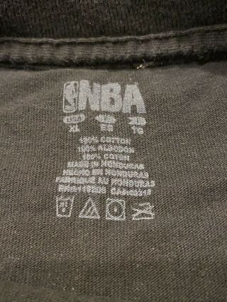 NBA San Antonio Spurs Tim Duncan Black T - Shirt Jersey Back Mens XL Rare Vintage 3