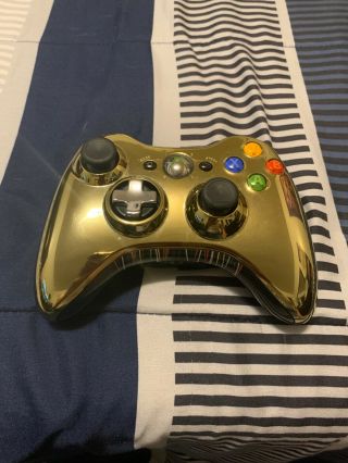 Xbox 360 Gold Chrome Limited Edition C3po Wireless Controller Rare