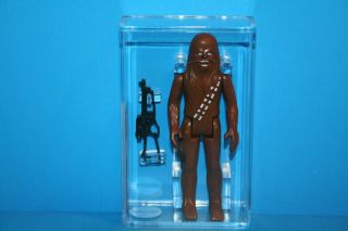 Vintage Star Wars Afa Graded Chewbacca 80,  Nm 77 Hk Figures Weapon Kenner Cv