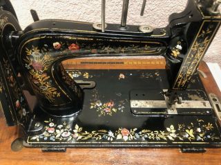 Rare Antique Clemens Muller Dresden Hand Crank Sewing Machine.  Circa 1880