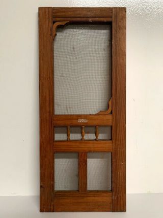 Antique Rare Salesman Sample 28 X 12 National Products Wooden Screen Door