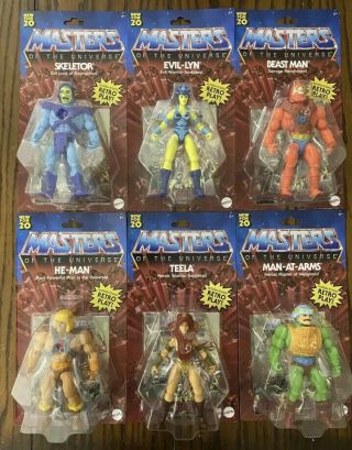 2020 Masters Of The Universe Origins Complete Set Of 6 Figures He - Man