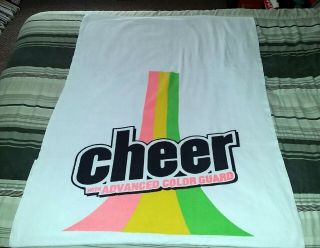 Rare Vintage Cheer With Advanced Color Guard Promo Beach Towel - Made In Usa