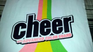 Rare Vintage Cheer With Advanced Color Guard Promo Beach Towel - Made in USA 3