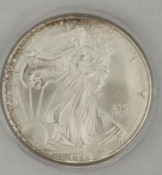 1996 American Silver Eagle 1oz.  999 Pure Bullion Uncirculated Rare Date Ase 03