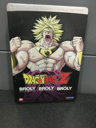 Dragonball Z - Broly Triple Feature (dvd 2 - Disc Steelbook 2009) Rare Steelcase