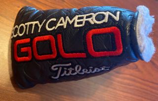 Rare Authentic Scotty Titleist Cameron Golo Mallet Putter Black Headcover