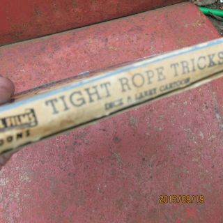 RARE VINTAGE 1930 ' s 8mm SHORT FILM - DICK and LARRY CARTOON TIGHT ROPE TRICKS 2