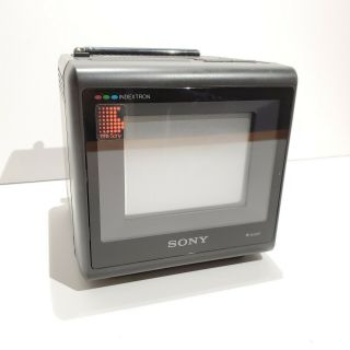 Vintage 1989 Sony Indextron Color Tv Model Kvx - 370 Japan - - Rare