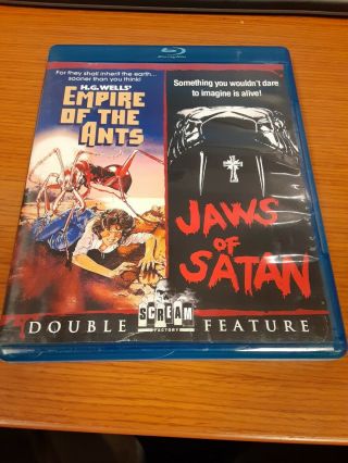 Scream Factory Empire Of The Ants Jaws Of Satan Double Feature Blu Ray Oop Rare