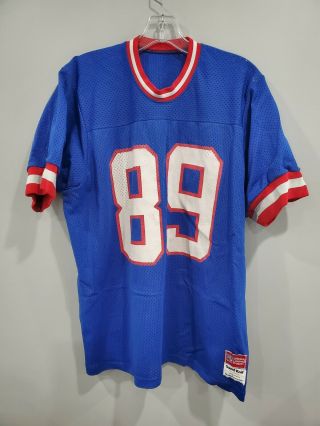 Rare Vintage 80s Sand Knit Nfl York Giants Mark Bavaro 89 Jersey Mens Xl
