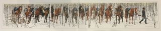 Bev Doolittle " Two Indian Horses " Wss Rare Art Print With Write Up Native