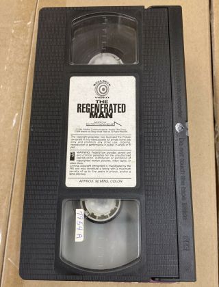 The Regenerated Man: RARE CULT/HORROR/SCI FI VHS TAPE 1994; RENTAL; RATED R 3