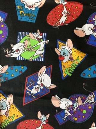 1994 Warner Bros Animaniacs Pinky And The Brain Fabric Remnants Rare