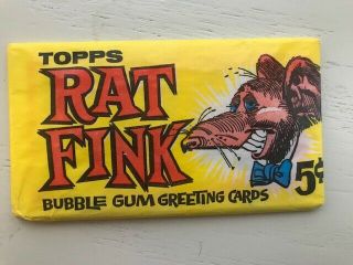 1965 Topps Rat Fink Ed Roth Very Rare Bubble Gum Wax Pack