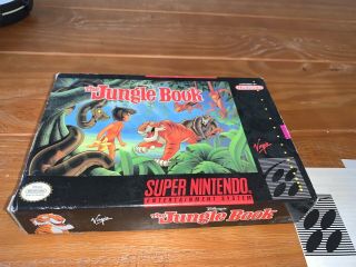 Disney’s The Jungle Book Nintendo Snes Vgc 100 Ln Complete W/foldout Rare