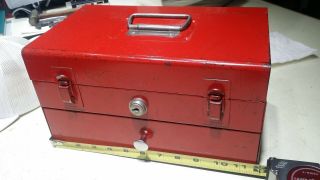 Rare Vintage Small Snap On Tool Box With Drawer & Tray Kra 149a