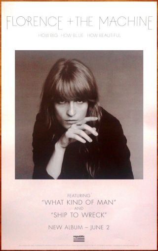 Florence,  The Machine How Big Blue Ltd Ed Discontinued Rare Poster