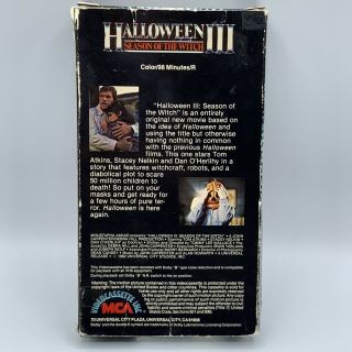 Halloween III 3: Season of the Witch VHS Tape MCA Universal Rare Cover Horror 3