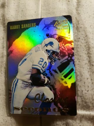 1995 Barry Sanders Action Packed R&s Closing Seconds Holo Refractor Rare