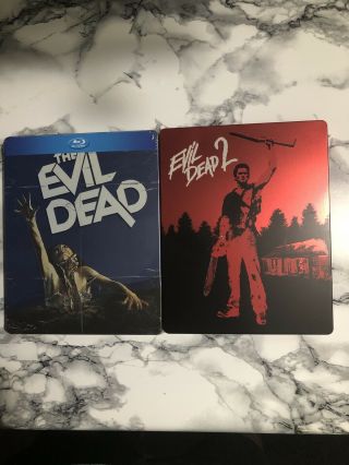 Evil Dead 1 2 Steelbook Blu Ray Rare Oop
