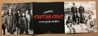 Counting Crows Rare 1996 12x36 Double Sided Promo Poster Flat 4 Recovering Cd