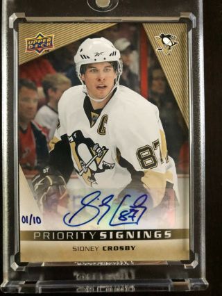 2009 Upper Deck Sidney Crosby 1/10 Auto Priority Signings 2009 Rare