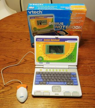 Vtech Orange Rare Genius Notebook Computer & Mouse