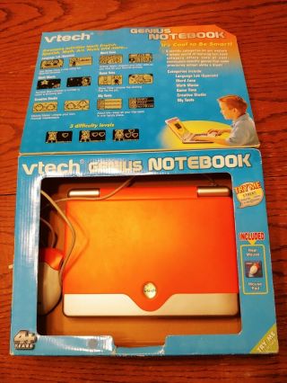 VTech Orange Rare Genius Notebook Computer & Mouse 2