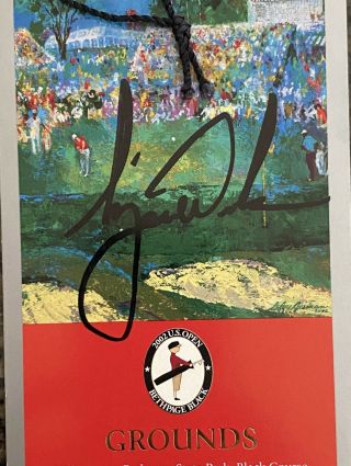TIGER WOODS Signed Auto 2002 US Open Ticket RARE Green Jacket 2