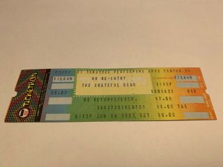 Rare Grateful Dead Concert Ticket 6/18/1983 Saratoga Ny