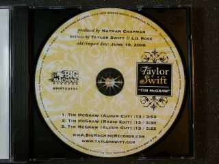 Taylor Swift rare promo CD single Tim McGraw 3