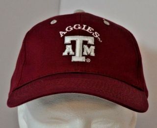 Vtg Rare Texas A&m Aggies Ncaa Snapback Spellout Signatures Hat