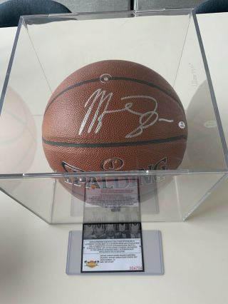 Rare Signed,  Michael Jordan Autographed Spalding Nba Basketball Bulls