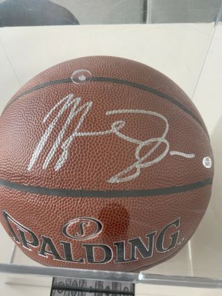 RARE SIGNED,  Michael Jordan Autographed Spalding NBA Basketball Bulls 2