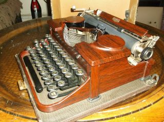 1930s Glass Keytops Woodgrain Rare Royal Portable Typewriter Serviced And 2