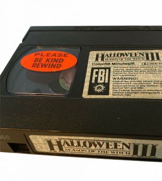 Halloween III 3: Season of the Witch (VHS) MCA Universal - Rare Horror 3