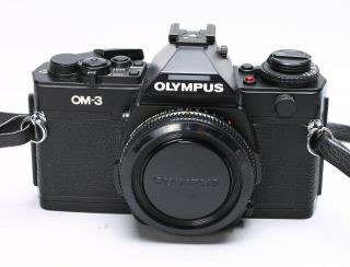 Olympus Om - 3 35mm Film Camera Body - Black - Rare