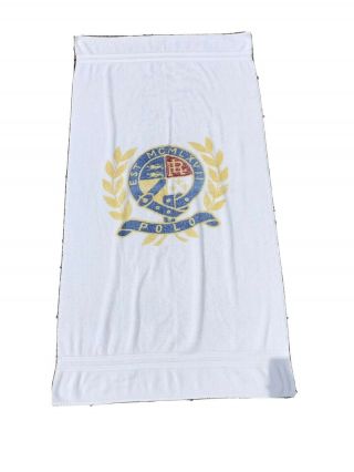 Vintage Polo Ralph Lauren Unicrest Towel 90s Crest Rare Made in USA VTG Rare 2