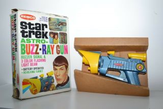 Ultra Rare 1967 Remco Star Trek Astro Buzz - Ray Gun Phaser Pistol W/ Box Desilu