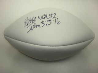 Reggie White Signed Jsa Certified Authentic Autographed Football D27287 Rare