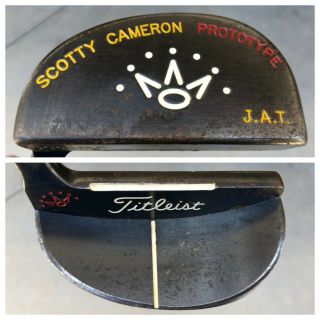 Rare Titleist Scotty Cameron 34.  5 " Prototype J.  A.  T.  Putter With Headcover